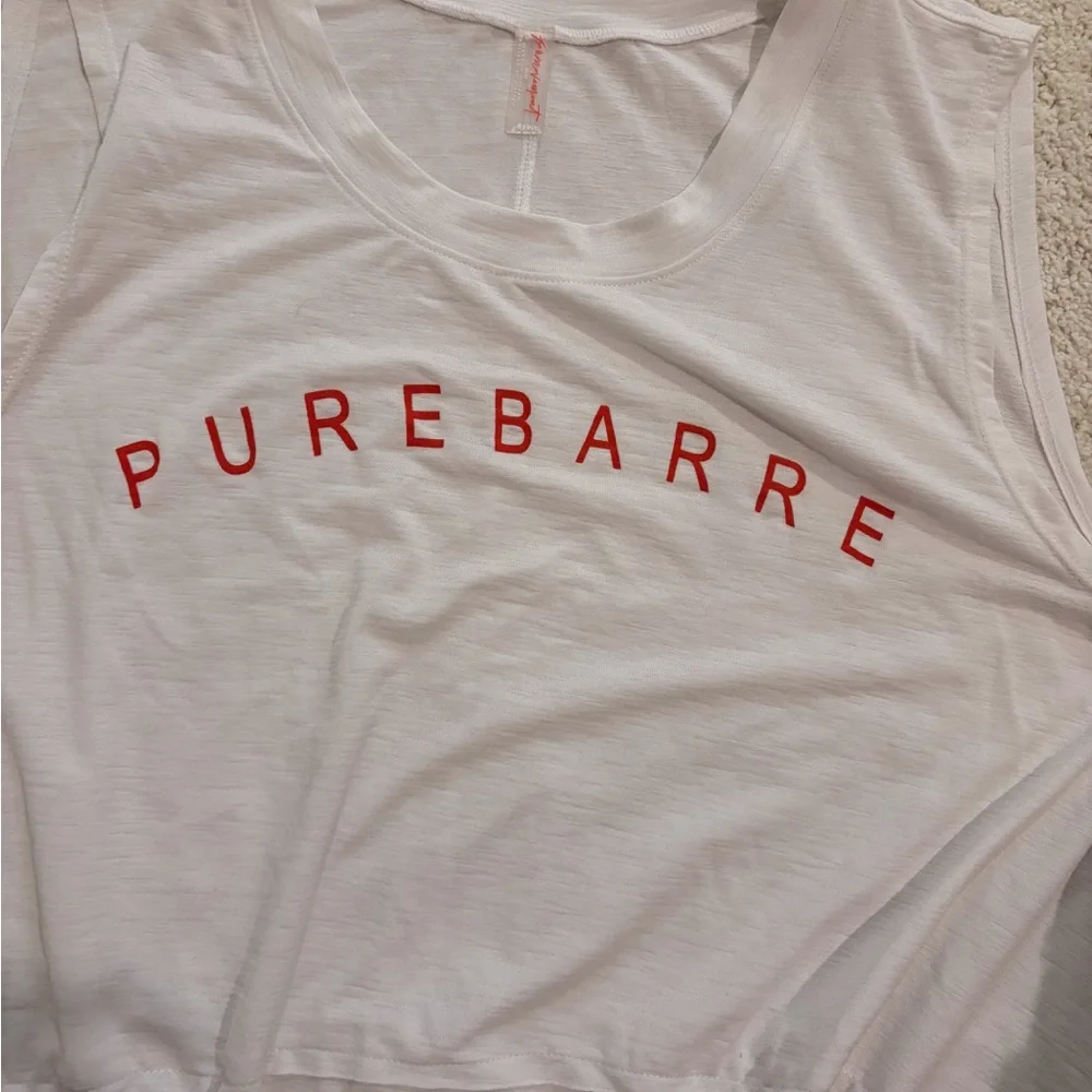 Free People Pure Barre White Sleeveless Flowy Tank Top Medium - Picture 2 of 3
